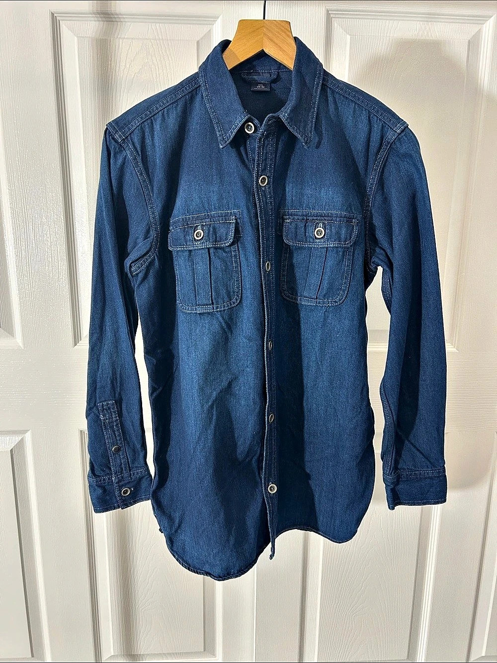 GapKids Denim Button-Down Shirt Boys Blue XXL (14-16)